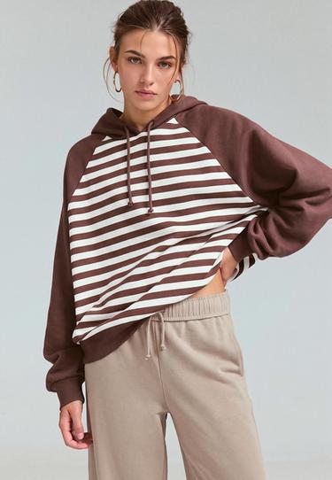 Washed-effect straight jogger trousers — Beige 4