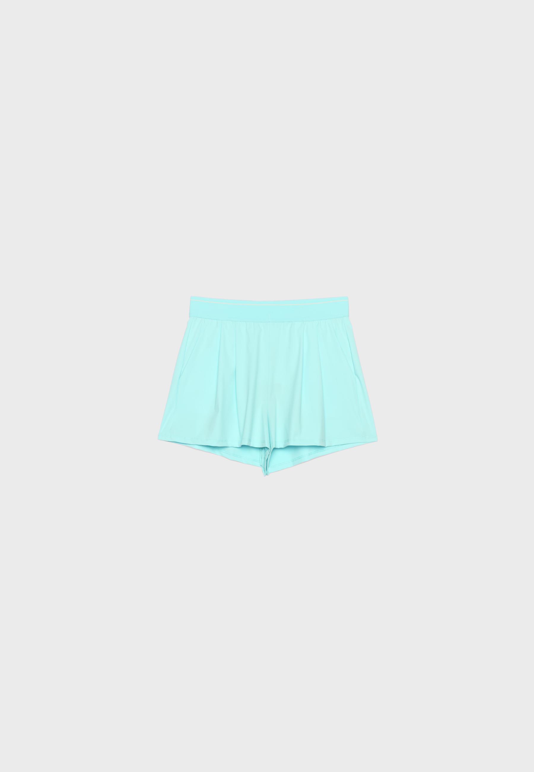 Smart shorts with elasticated waistband — Pastel green