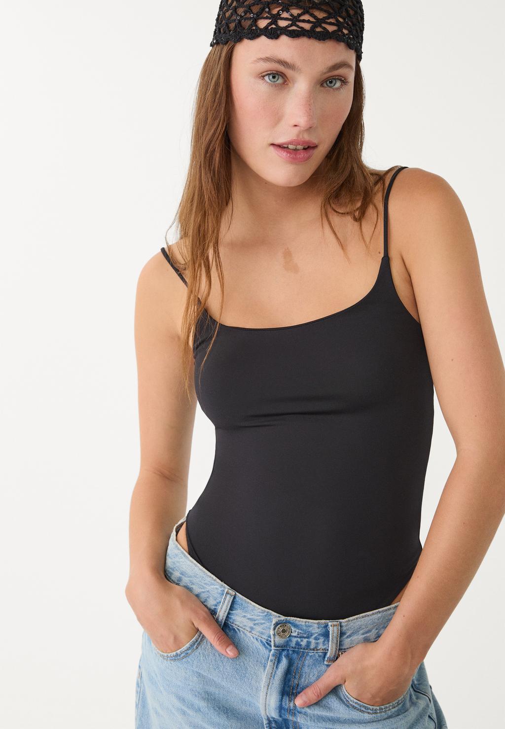 Body con bretelle sottili