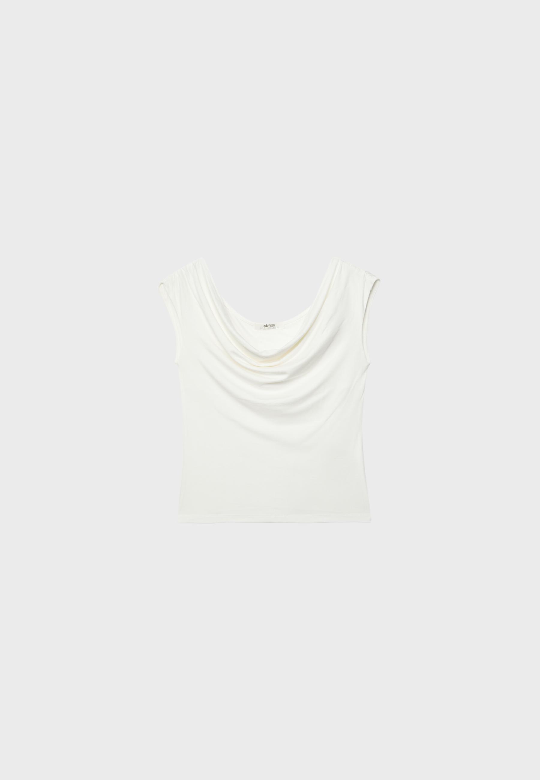 Multi-position sleeveless top — Ecru