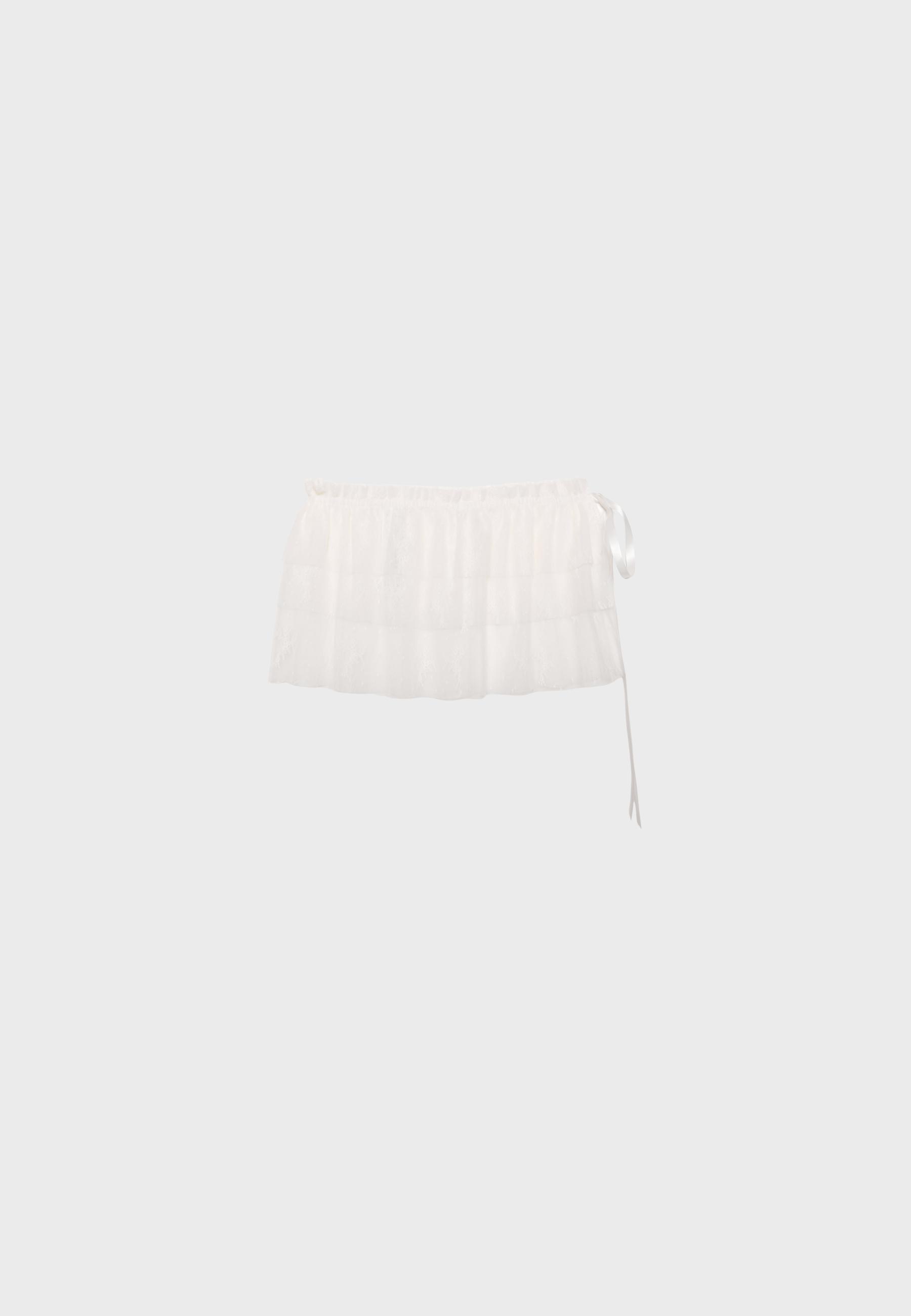 Lace pareo skirt — Ecru