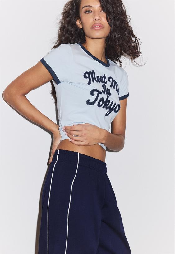 Stradivarius Jogger Trousers With Piping Navy Blue Xs