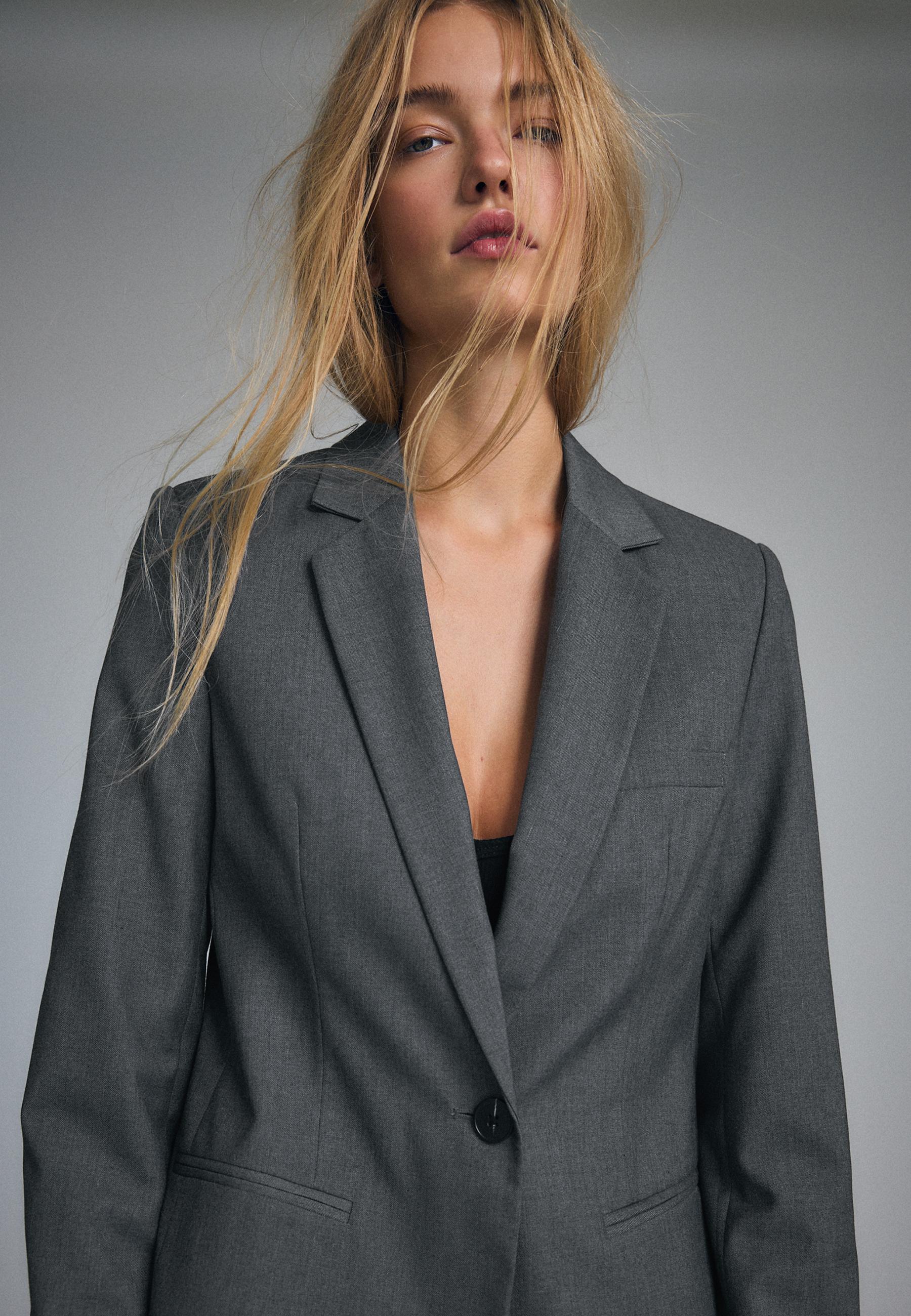 Button blazer — Dark grey