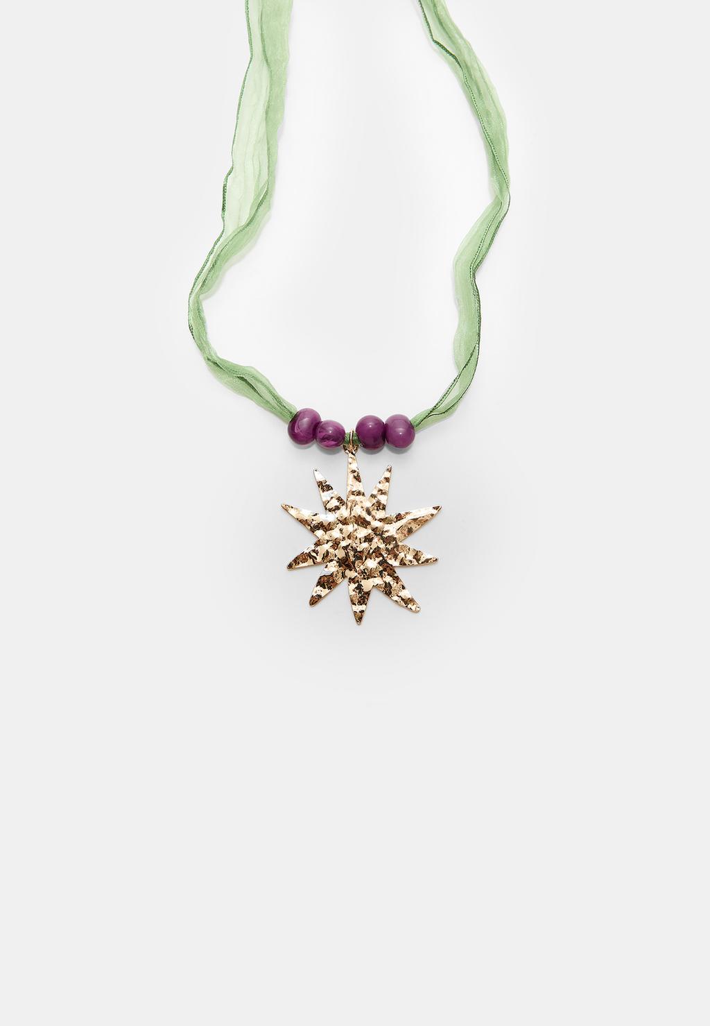 Collar tejido charm sol