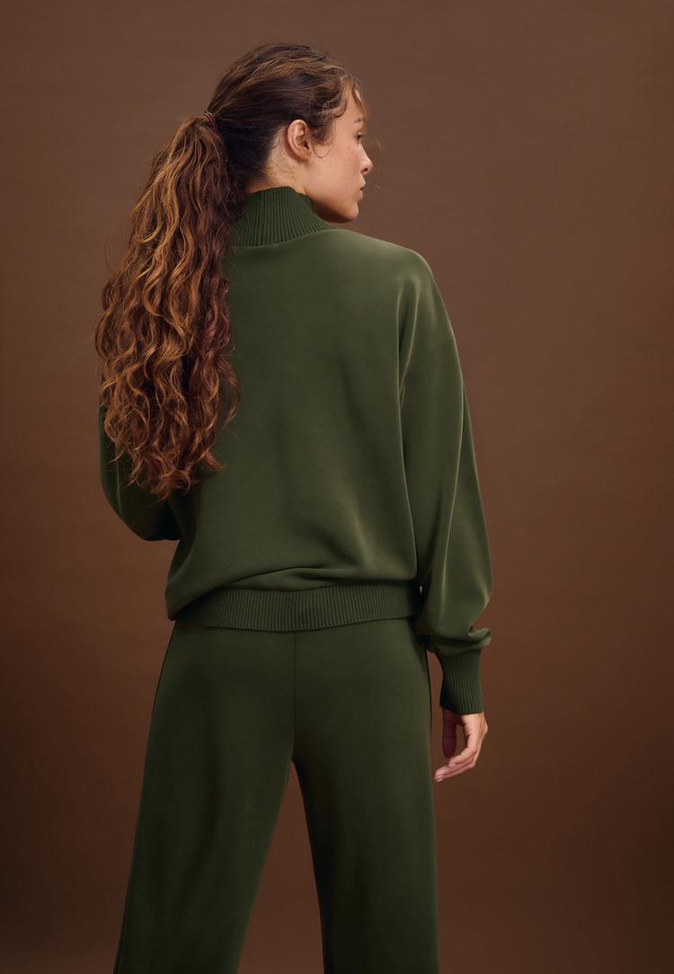 sudadera combinada rib tacto suave
