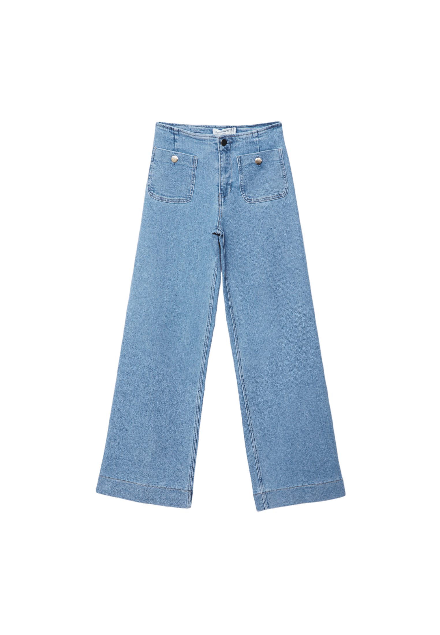 D77 Minimalist jeans with pockets — MEDIUM LIGHT BLUE DENIM