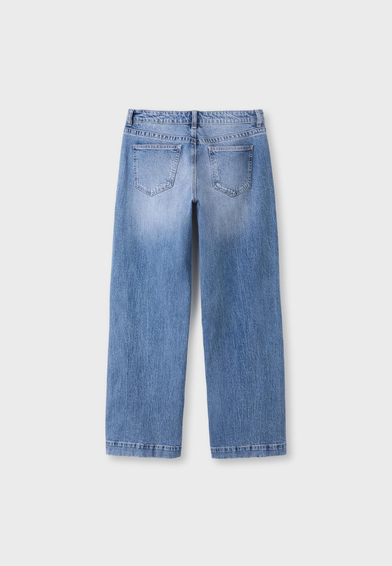 Low-rise straight jeans — MEDIUM LIGHT BLUE DENIM
