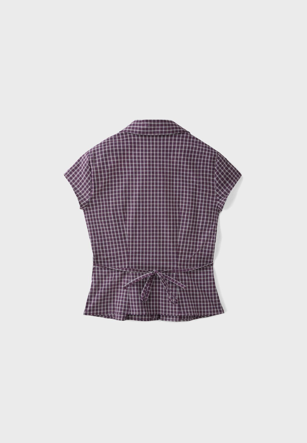 Short sleeve empire line shirt — Purple