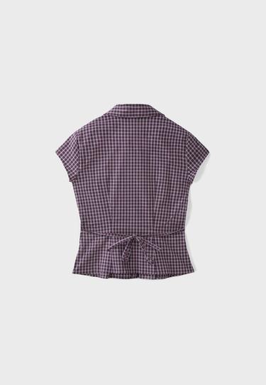Short sleeve empire line shirt — Purple 8