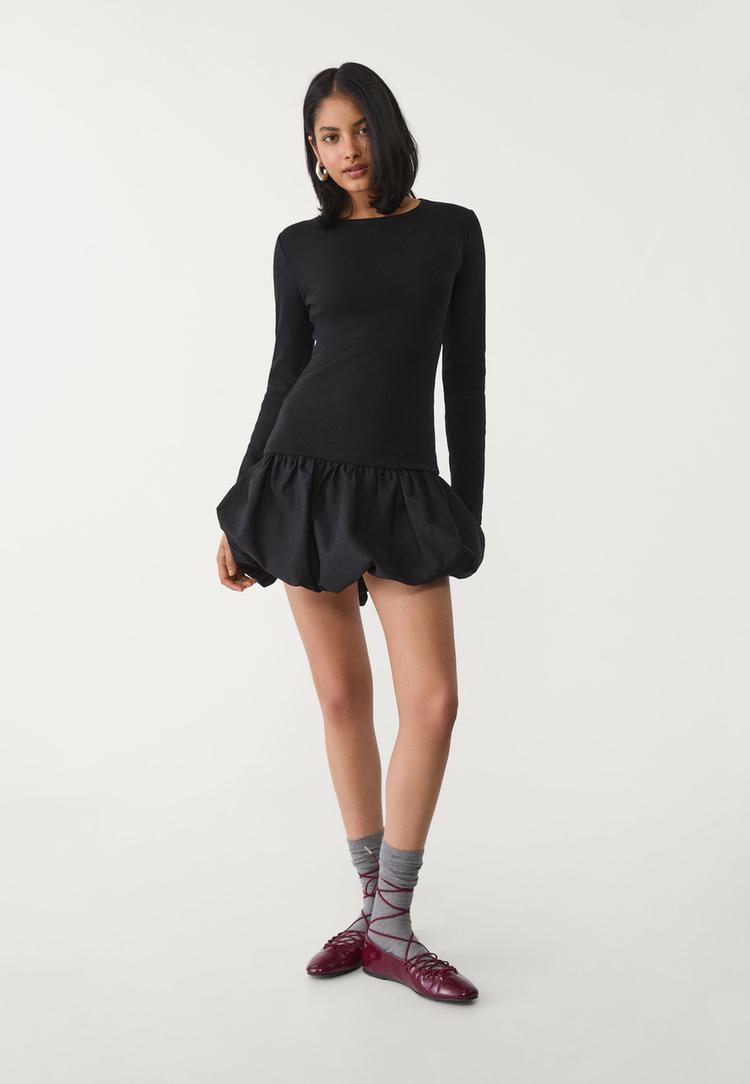 vestido corto globo