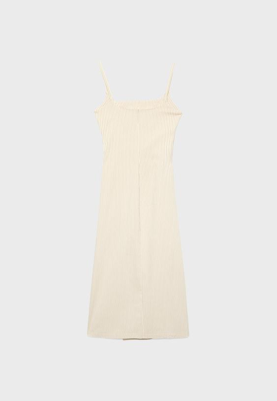 Kare yaka bengalin midi elbise - Görsel 7