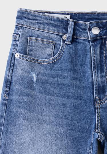 D78 cropped bell bottom jeans — MEDIUM LIGHT BLUE DENIM 9