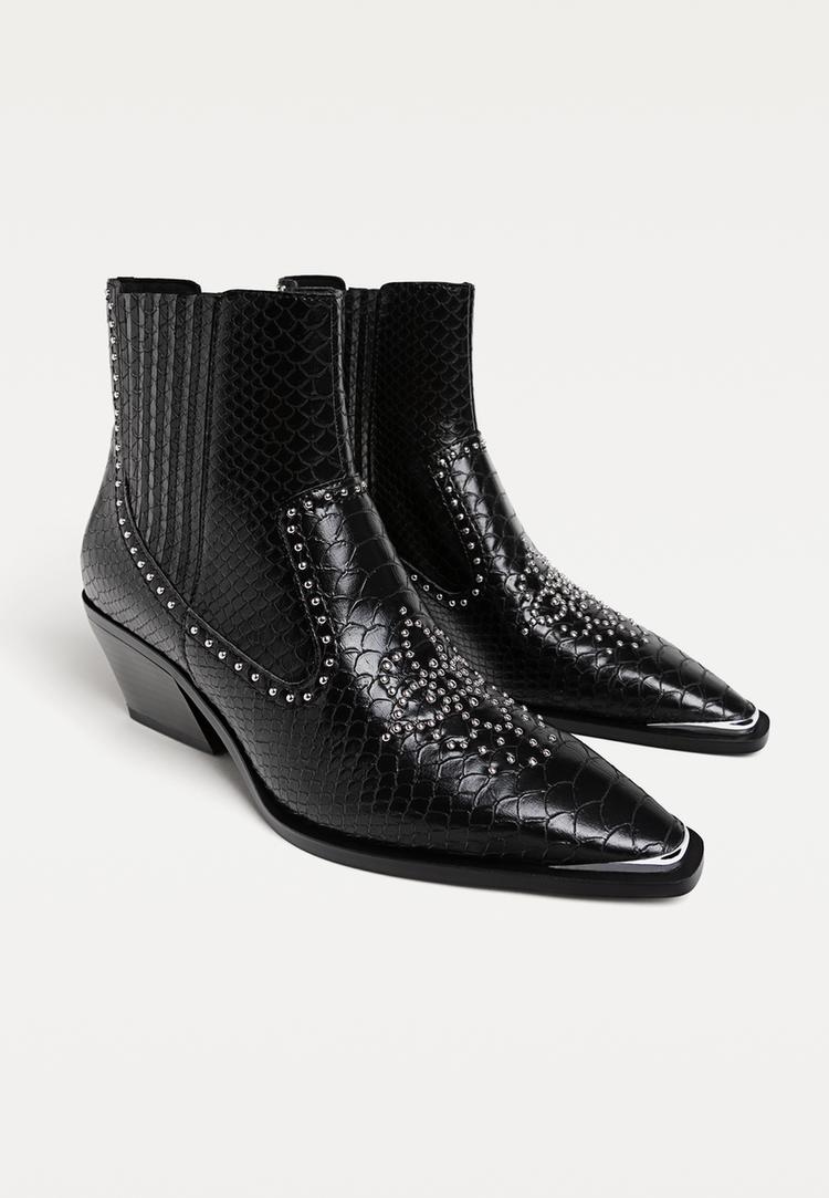 botines cowboy tachas