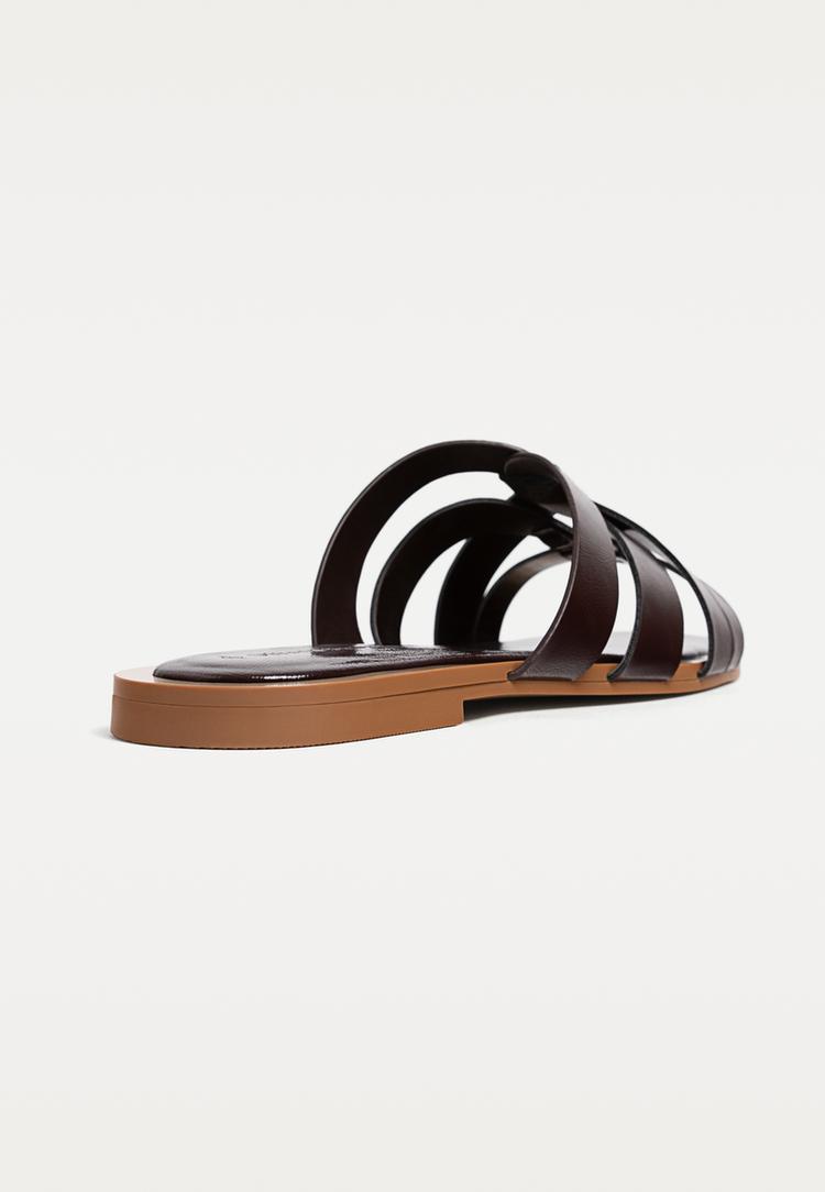 sandalias planas tiras
