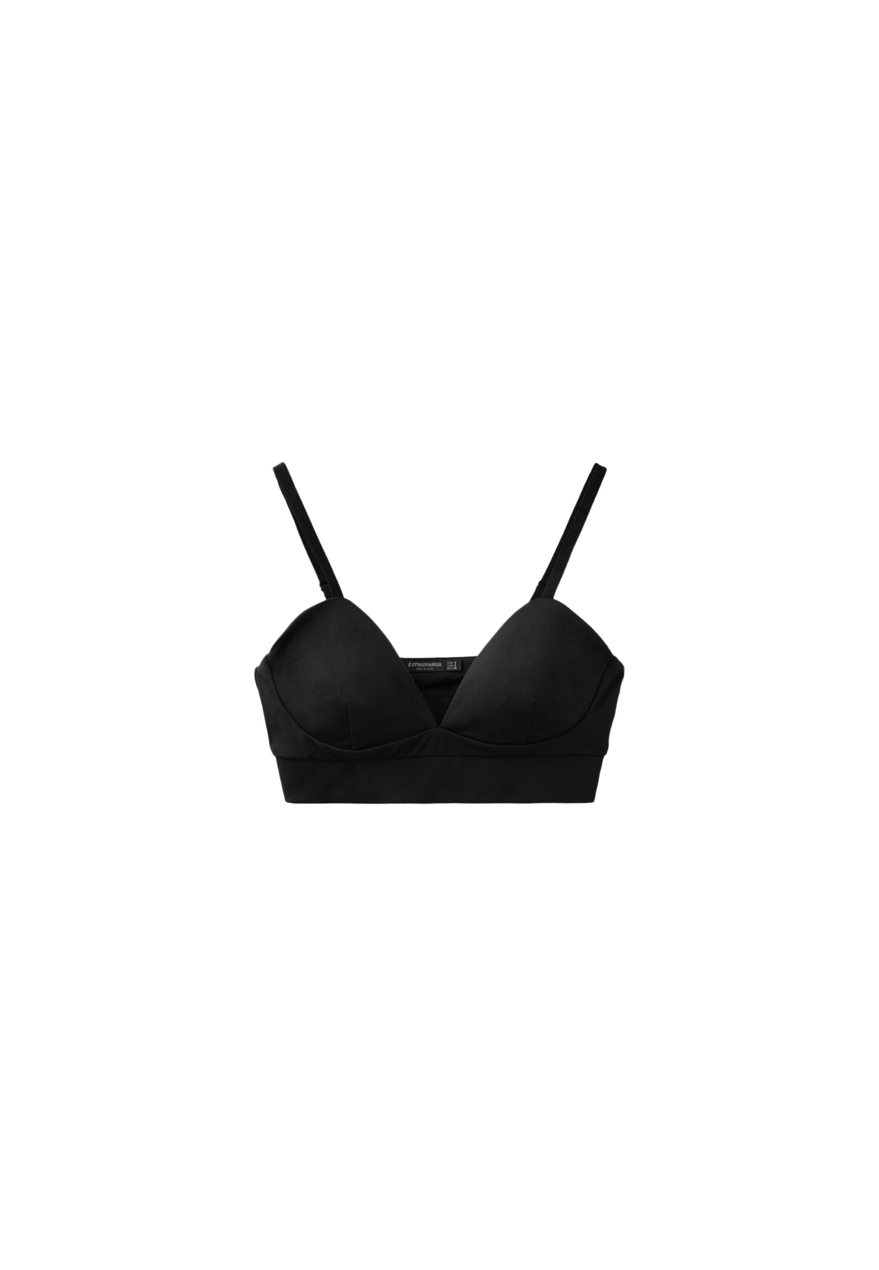 Cropped corset top — Black