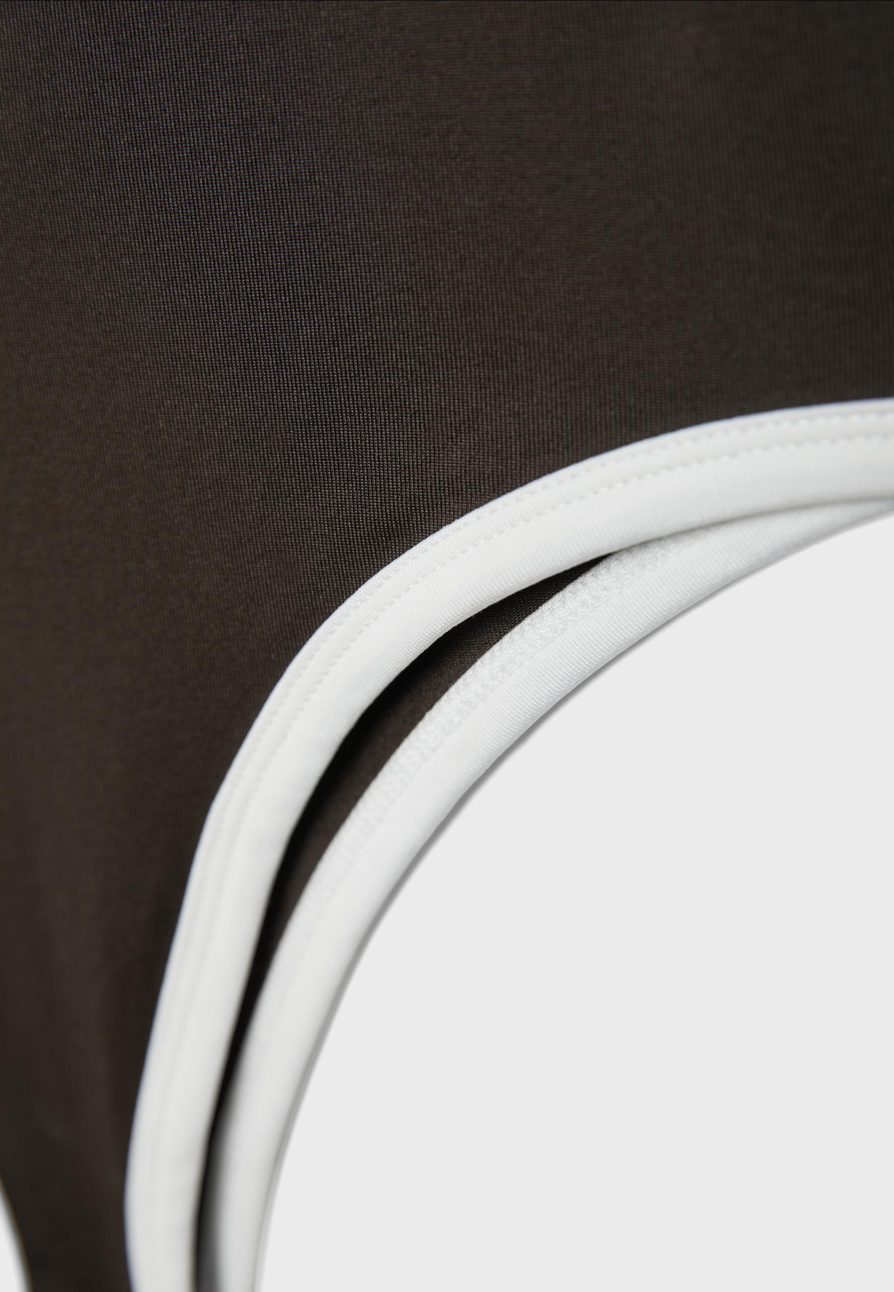 Cut-out back bodysuit — Brown