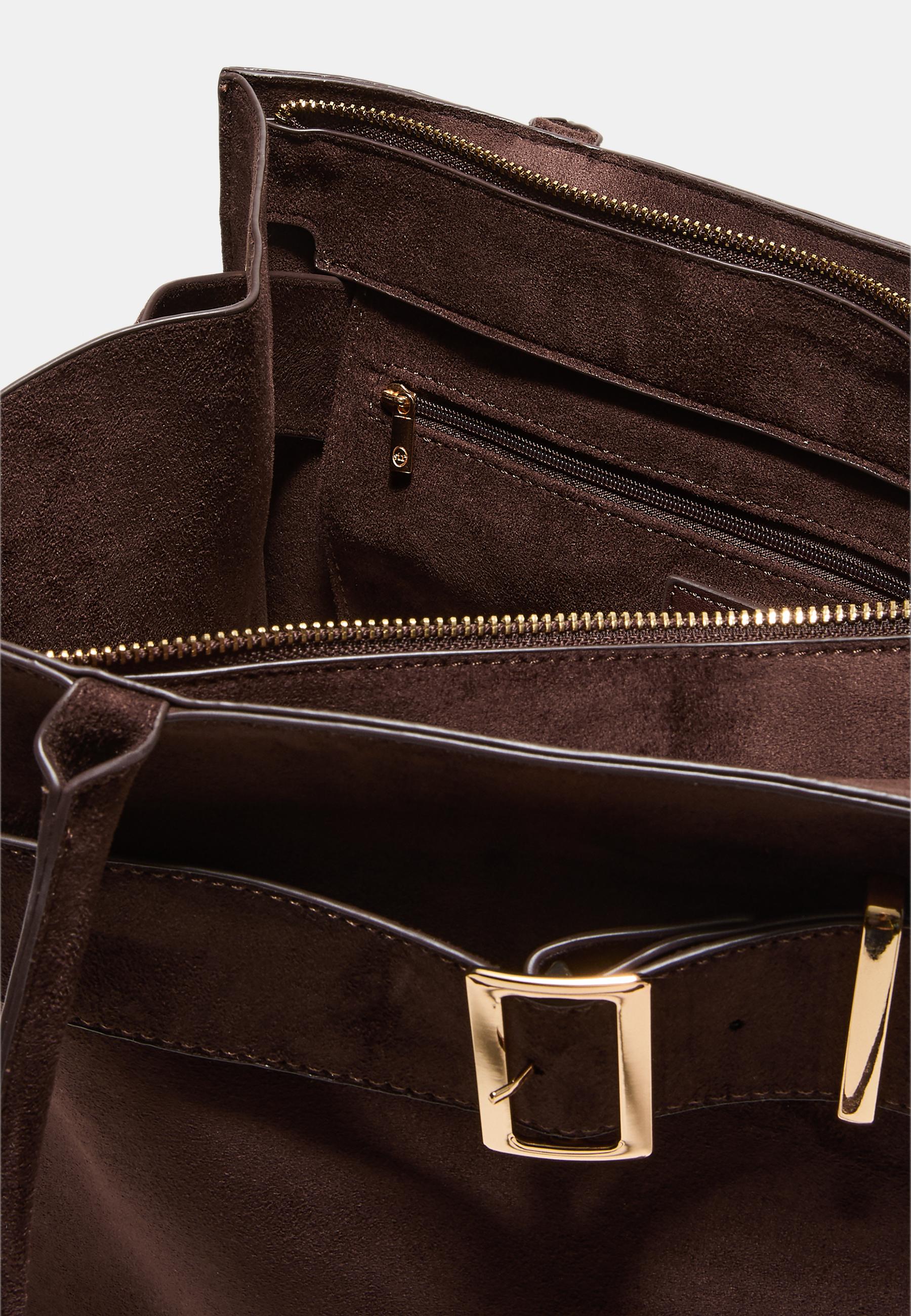 Toka detaylı şehir shopper çantası - Görsel 7