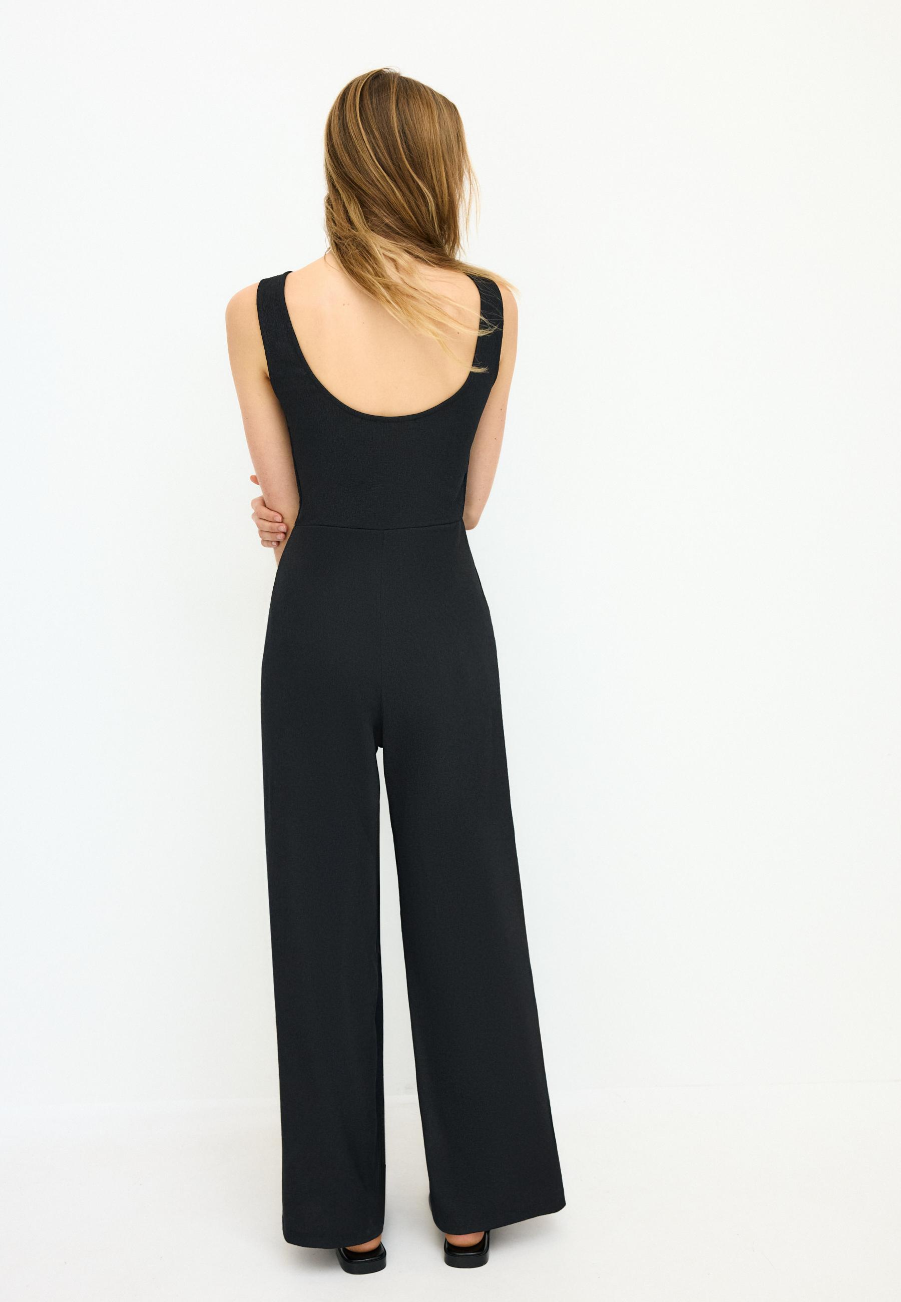 Sleeveless jumpsuit — Black