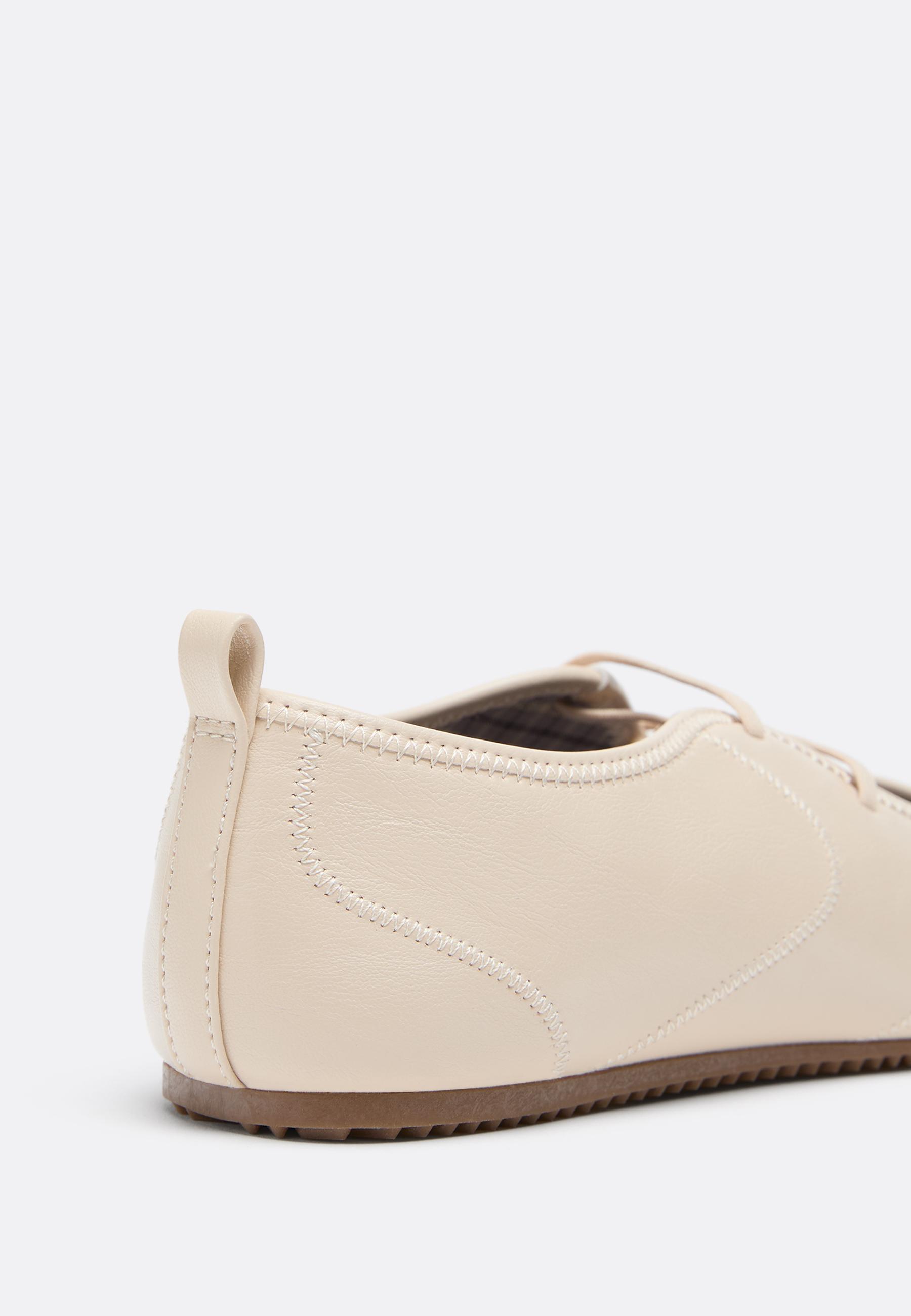 Elasticated sneakerinas — ECRU (alternate view)