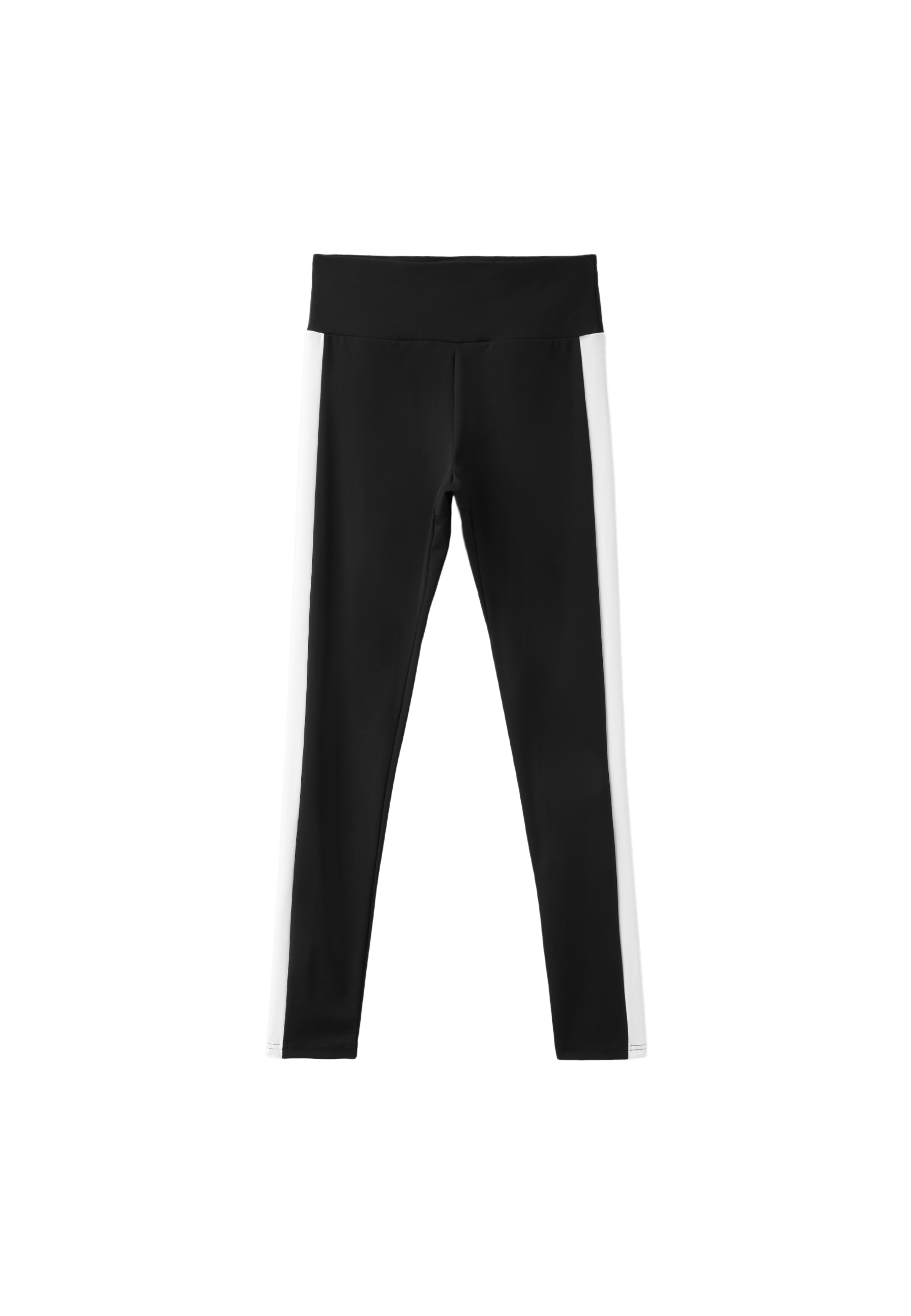 Side-stripe leggings — Black