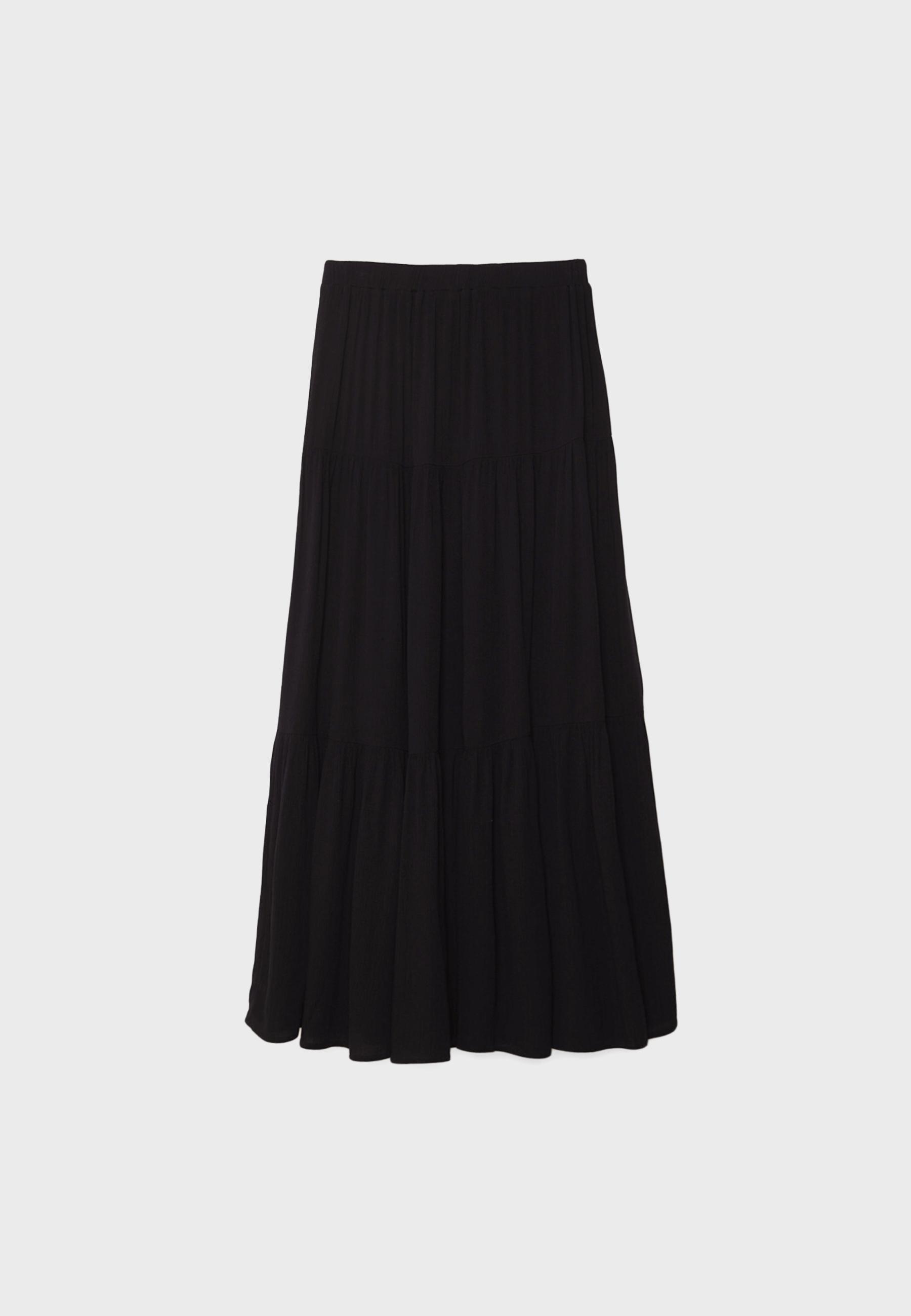 Boho midi skirt — Black