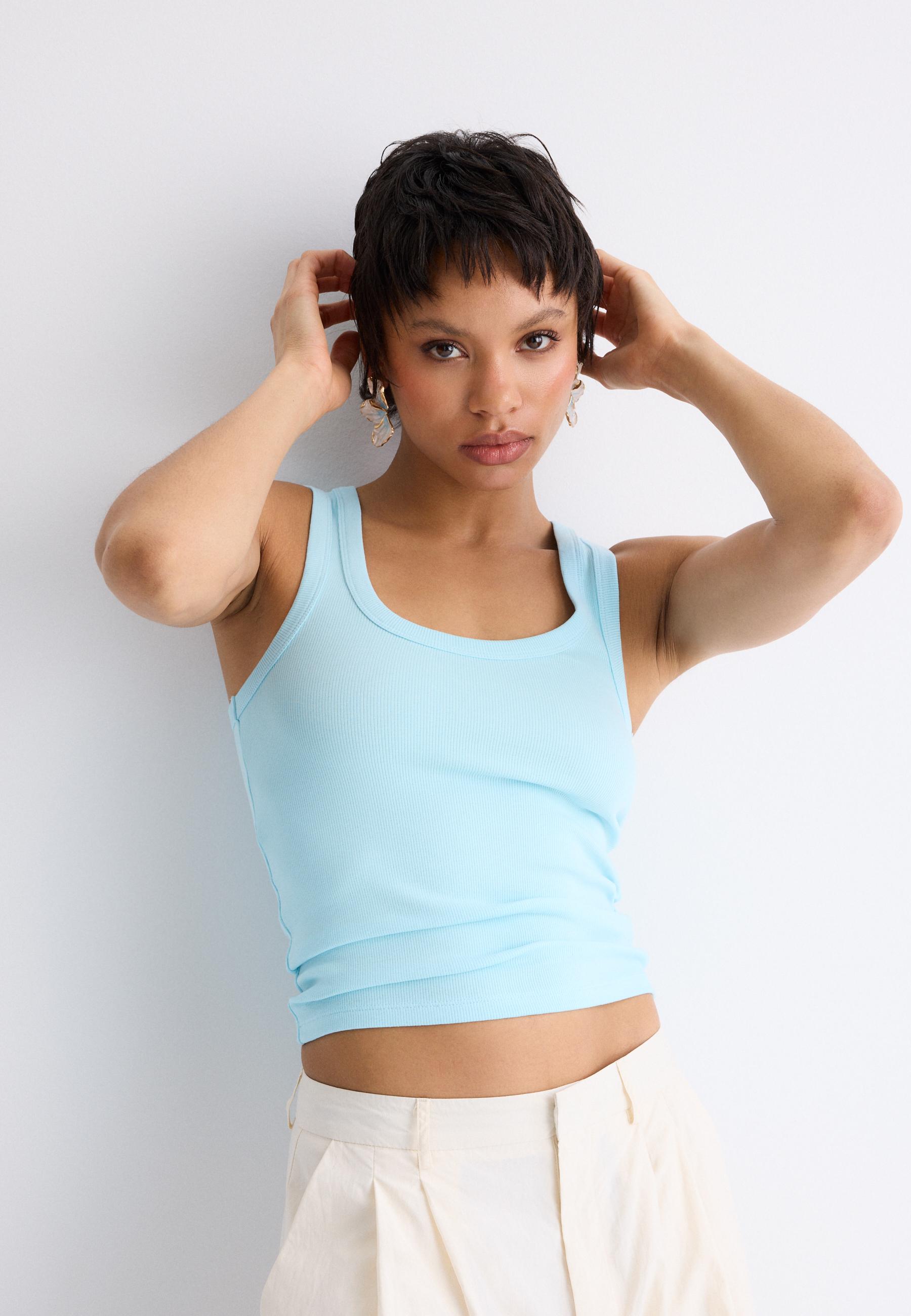 Fitilli çapraz askılı t-shirt - Görsel 4