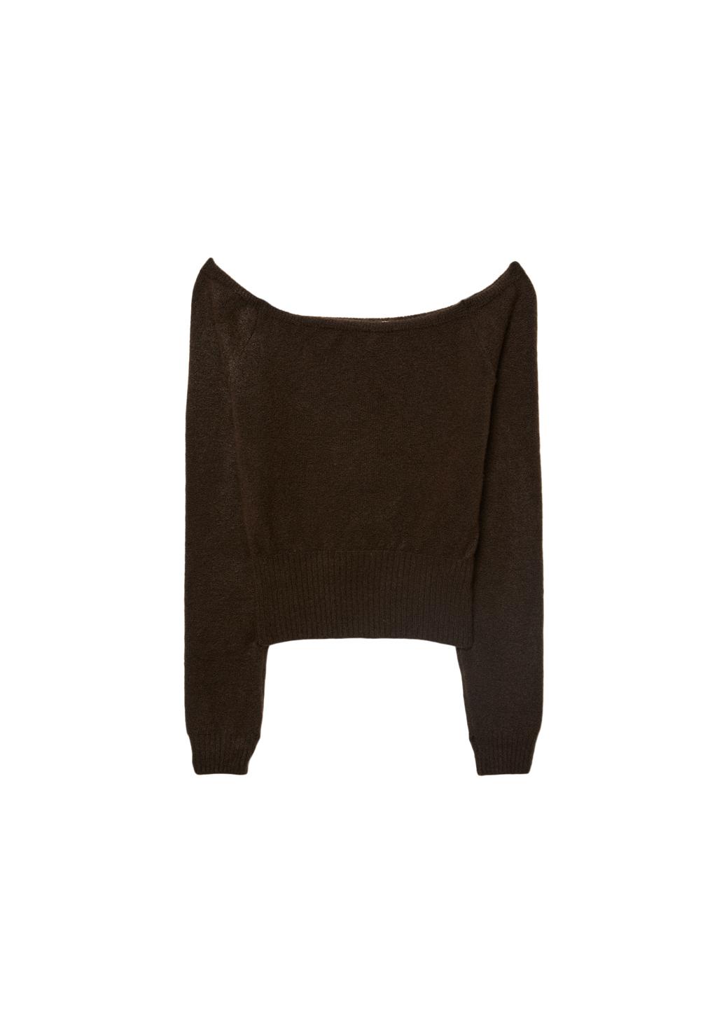 Asymmetrischer Strickpullover