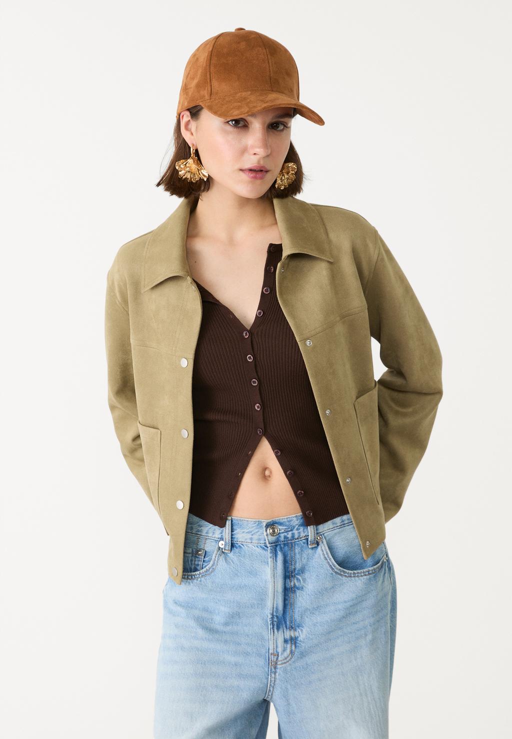 Faux suede jacket