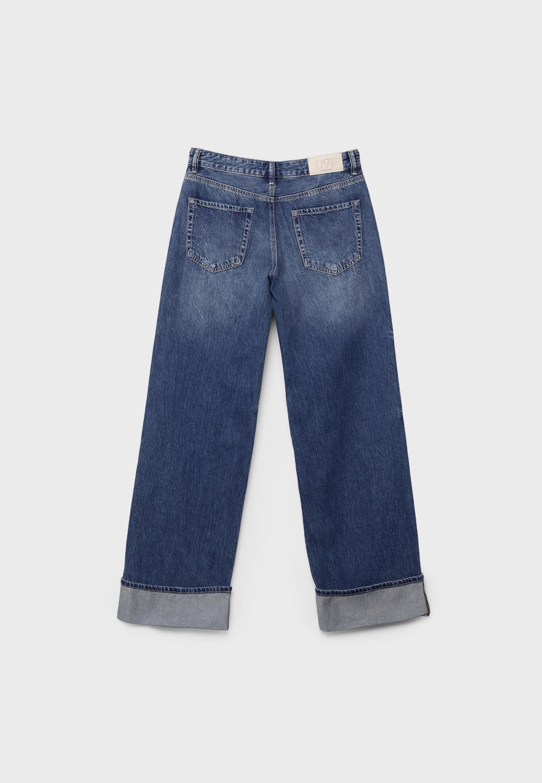 D91 düşük bel geniş paça jean - Görsel 9