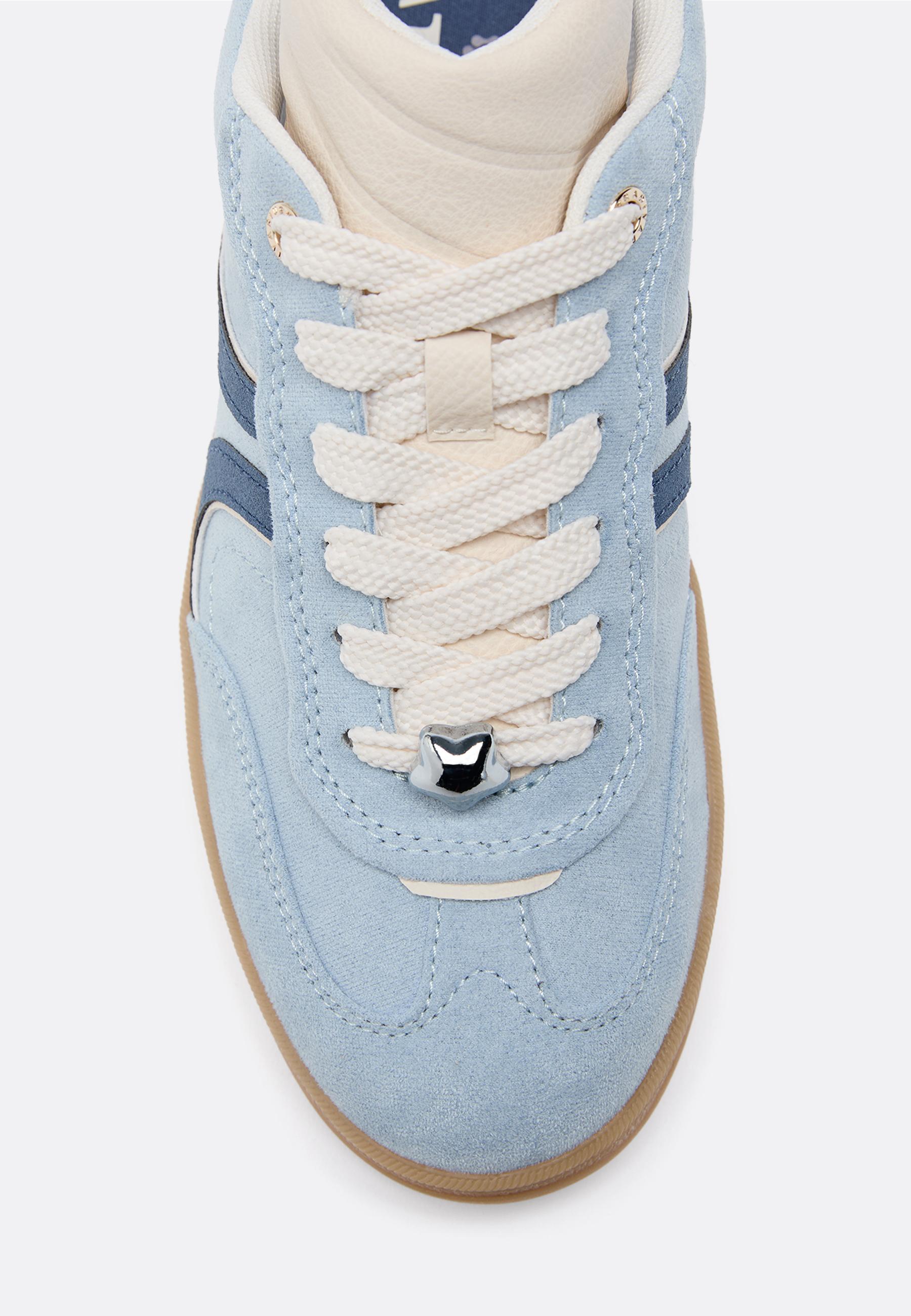 Faux suede casual trainers — Blue