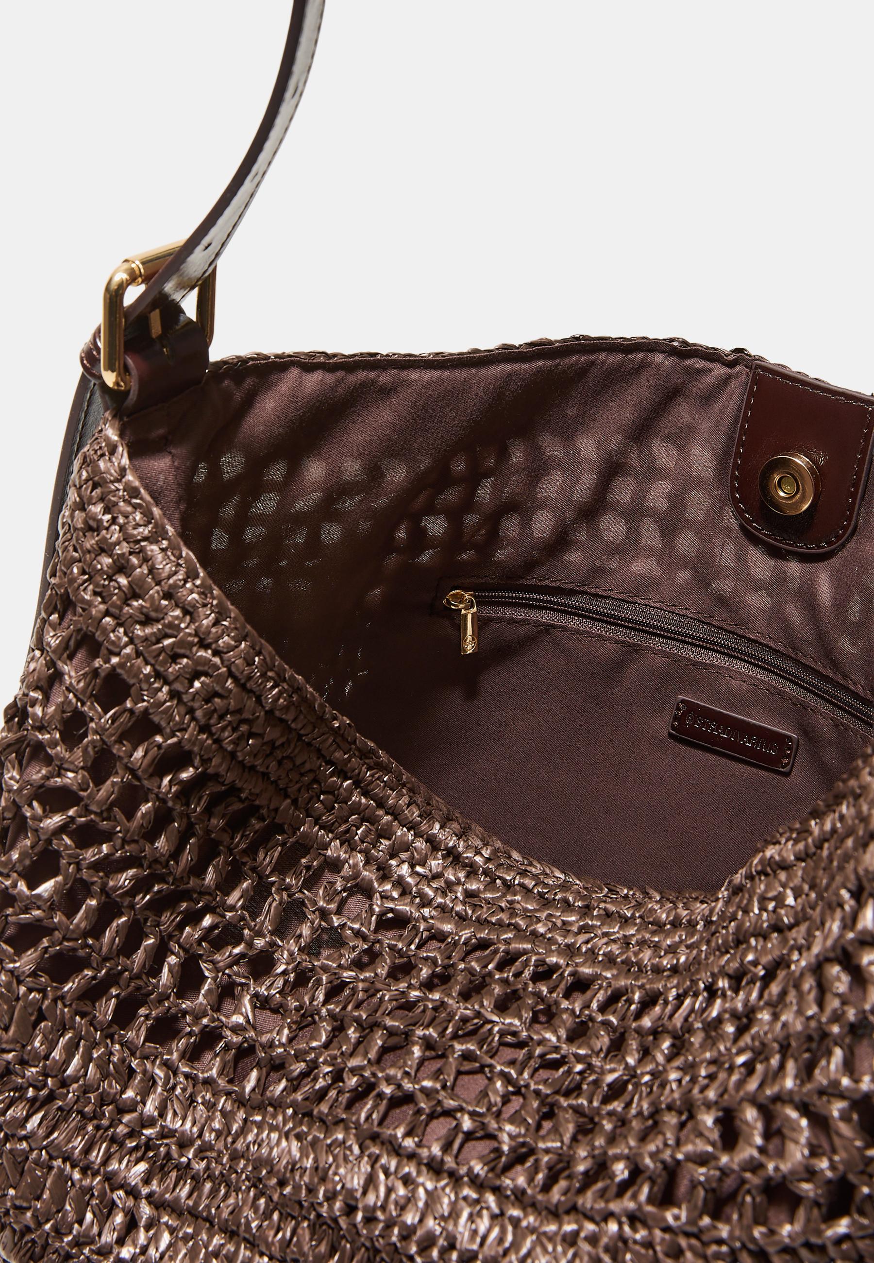 Crochet shoulder bag — Brown