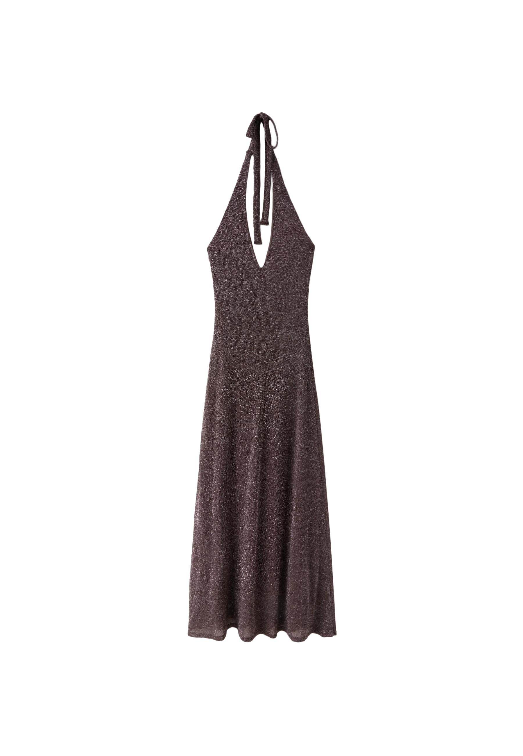 Halter midi dress — Brown