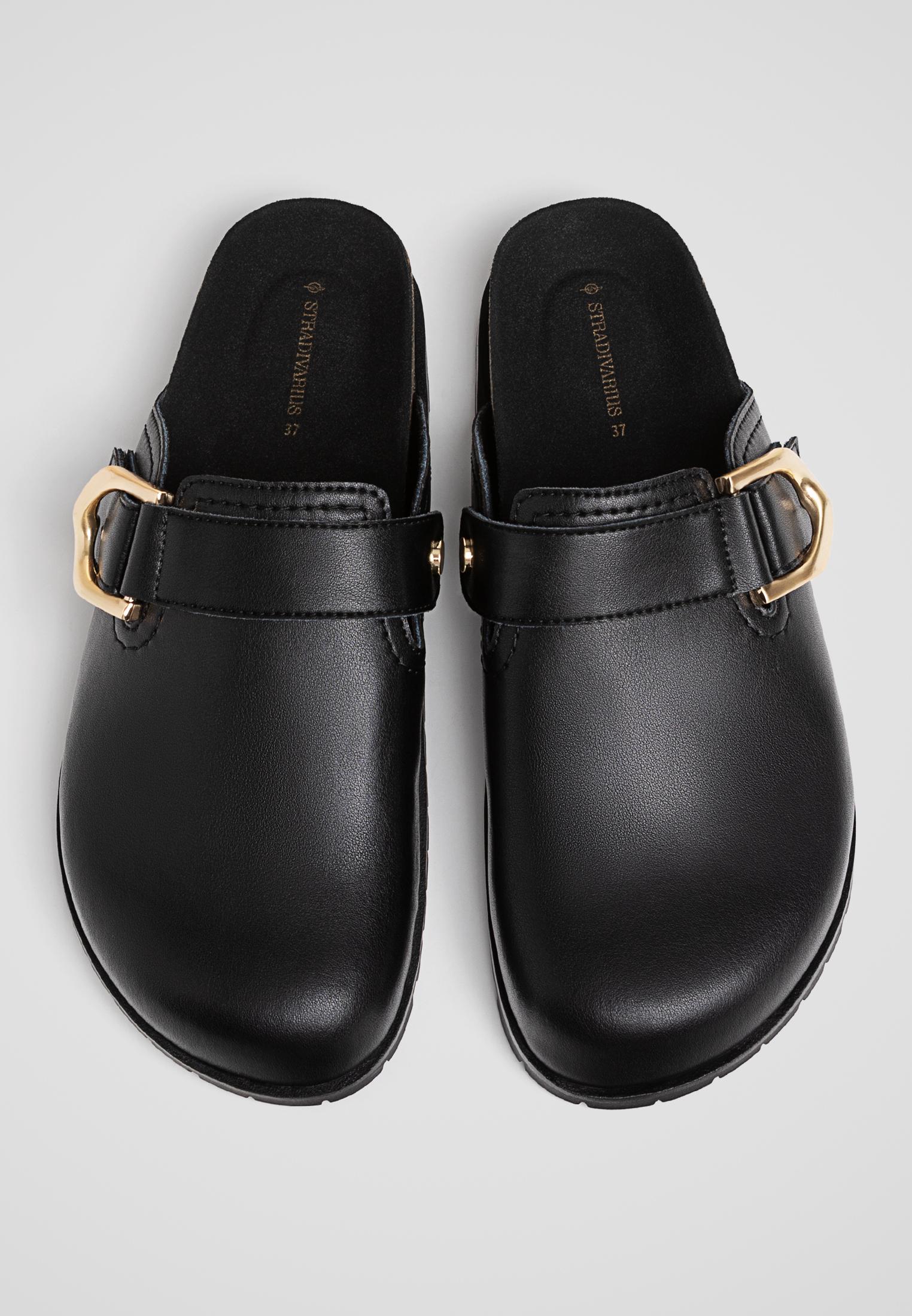 Black clogs with buckle online