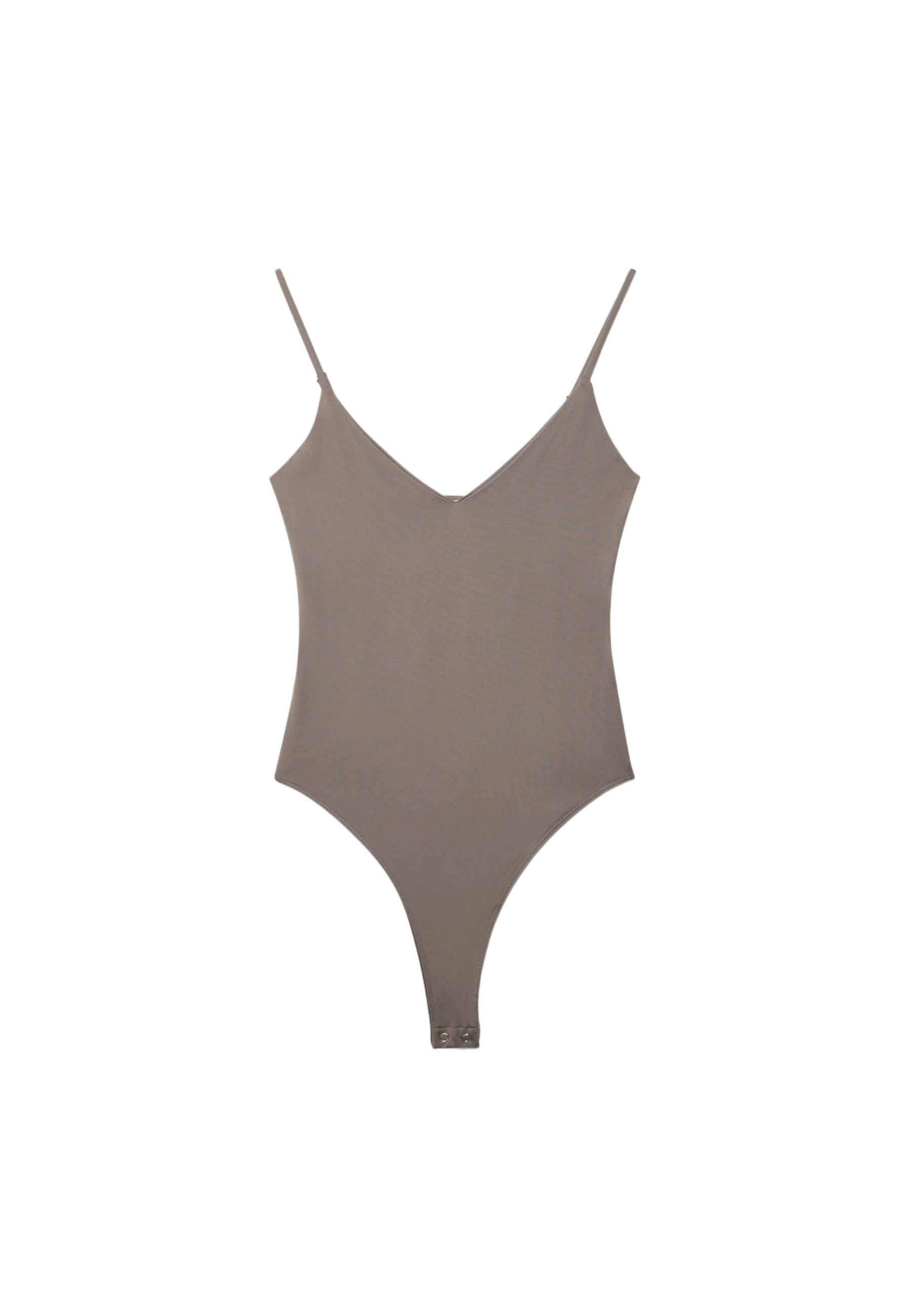 V-neck strappy bodysuit — Brown