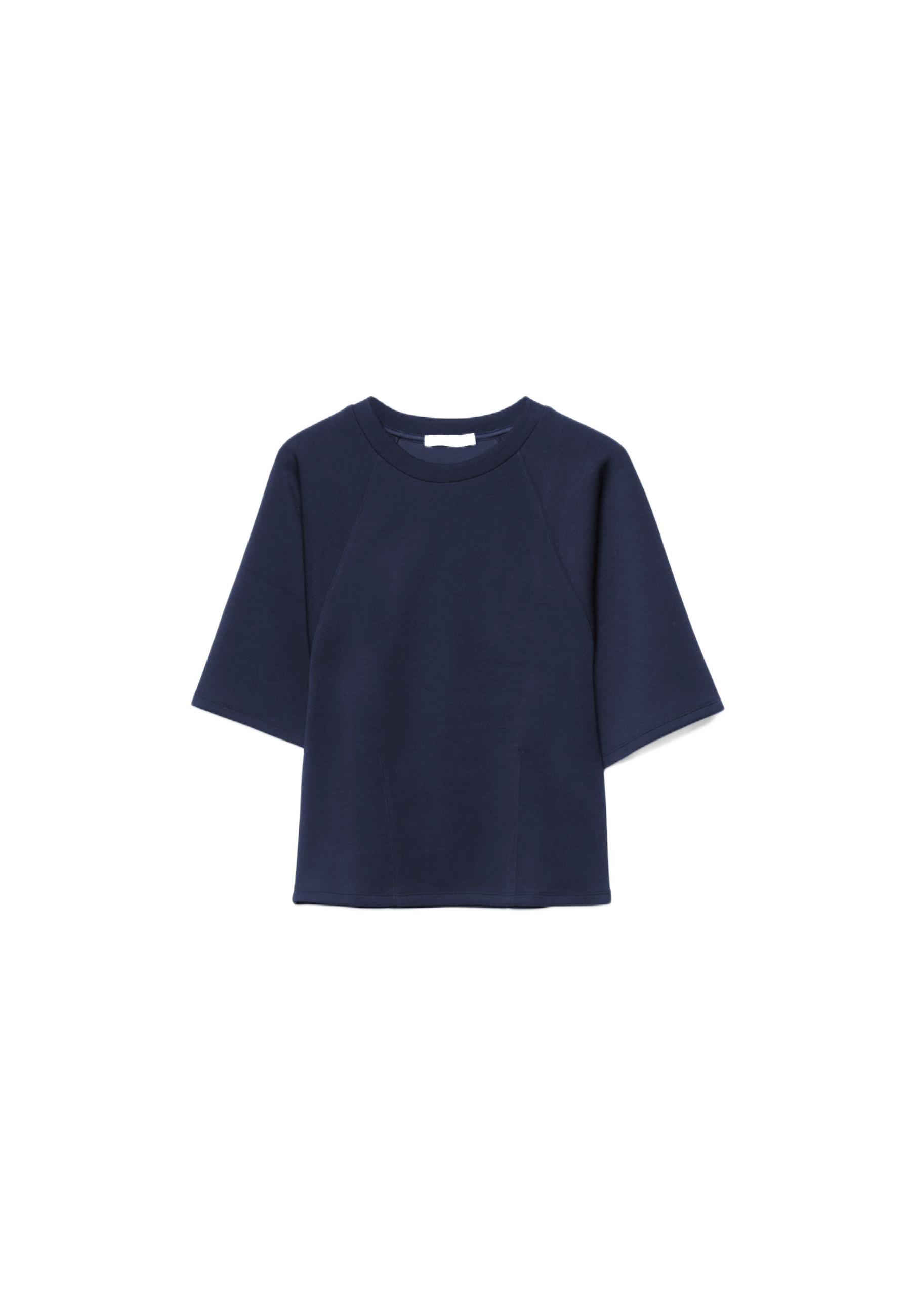 Soft-touch short sleeve T-shirt — Navy blue