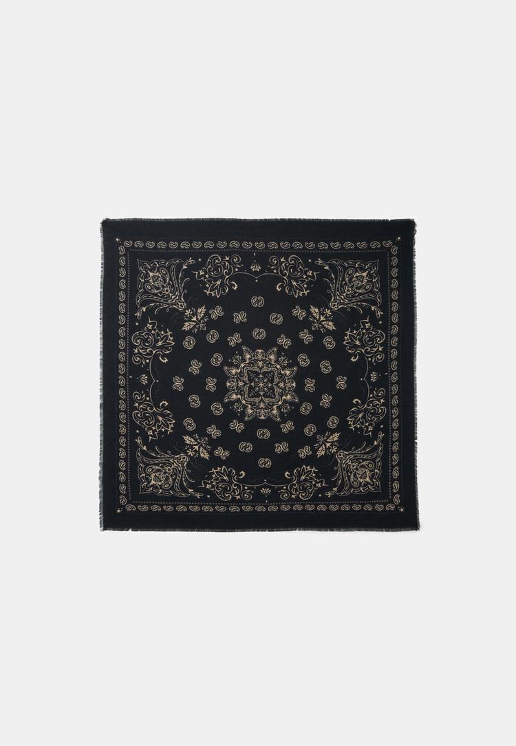 Stradivarius Sjaal Met Cashmere-Effect Zwart Os