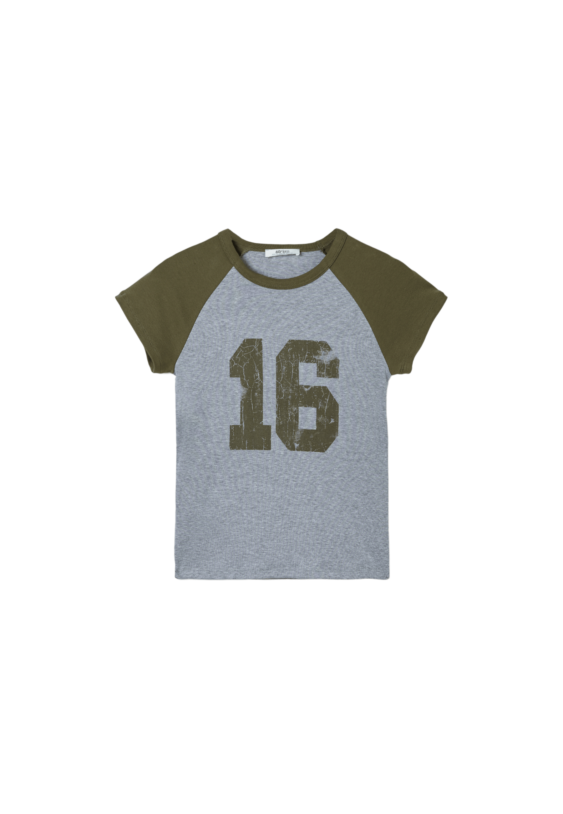 Printed short sleeve T-shirt — Khaki
