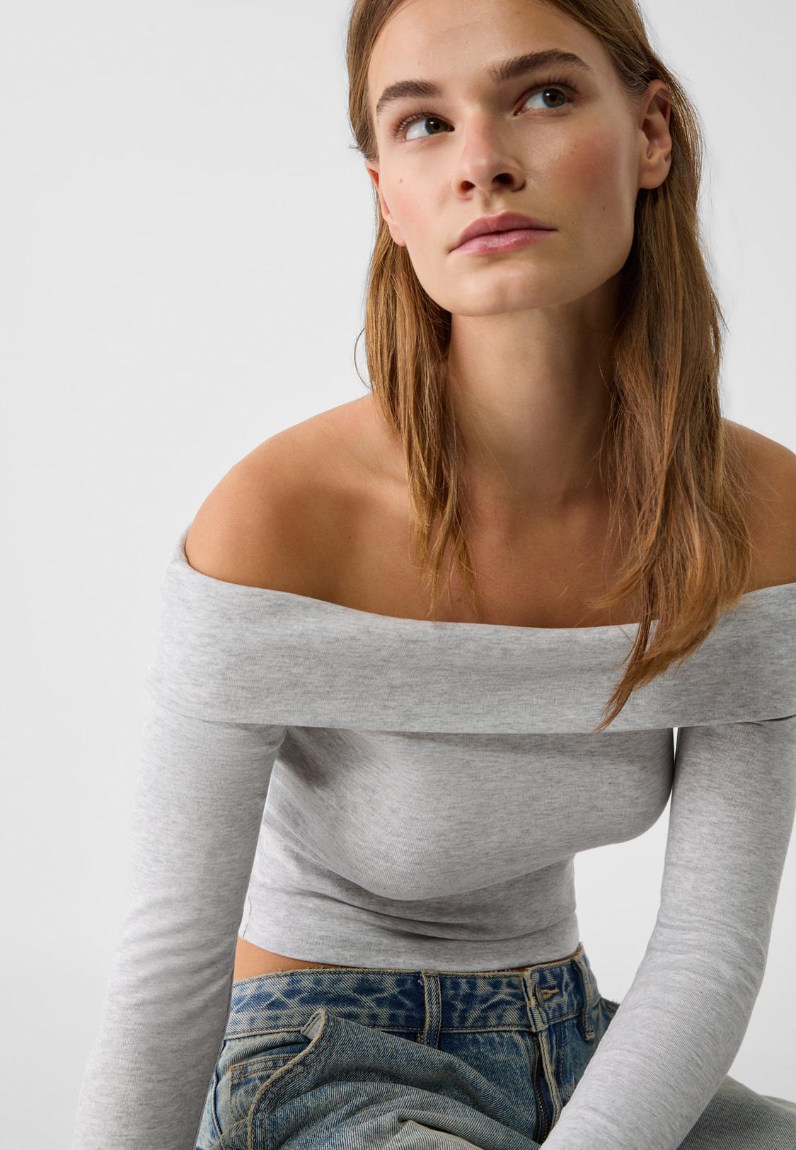 Shyx Pullover Pull&bear Carmen Ausschnitt Pullover Weiße