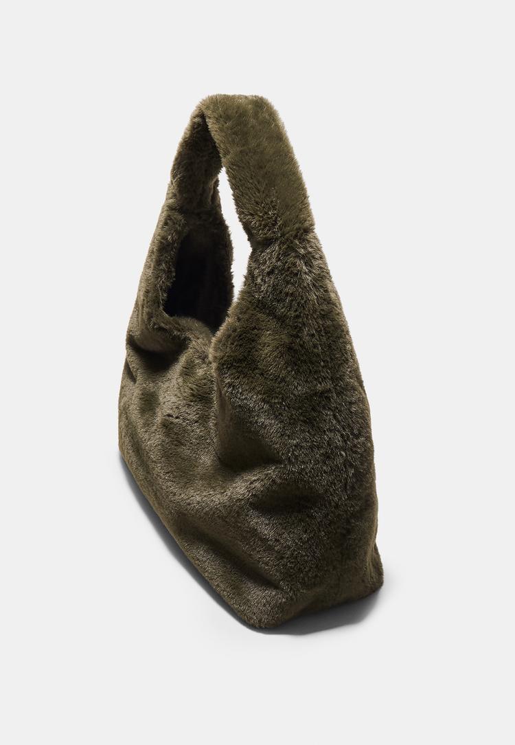 bolso hombro efecto pelo