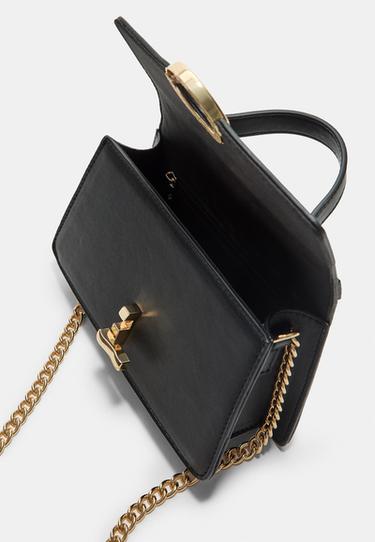 Round-clasp crossbody bag — Black 5