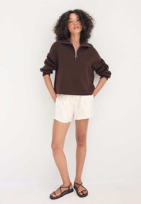 pull en maille zippe
