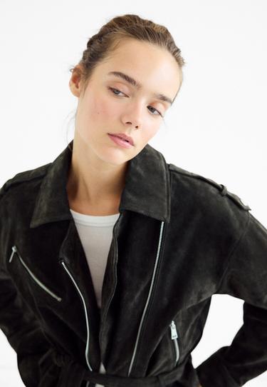 100% leather biker jacket — Dark grey 7