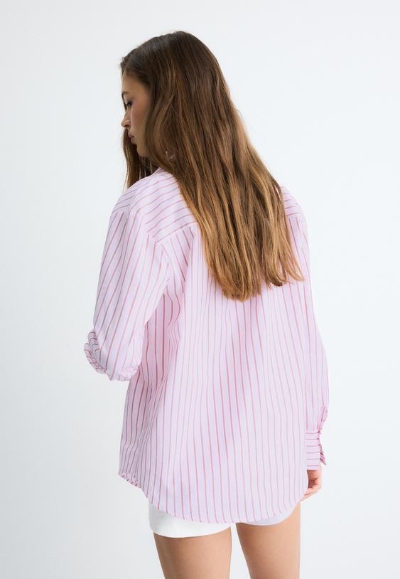 camisa basica bolsillo popelin rayas l06010635