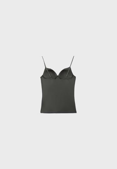 Corsetry-inspired top — Khaki 8