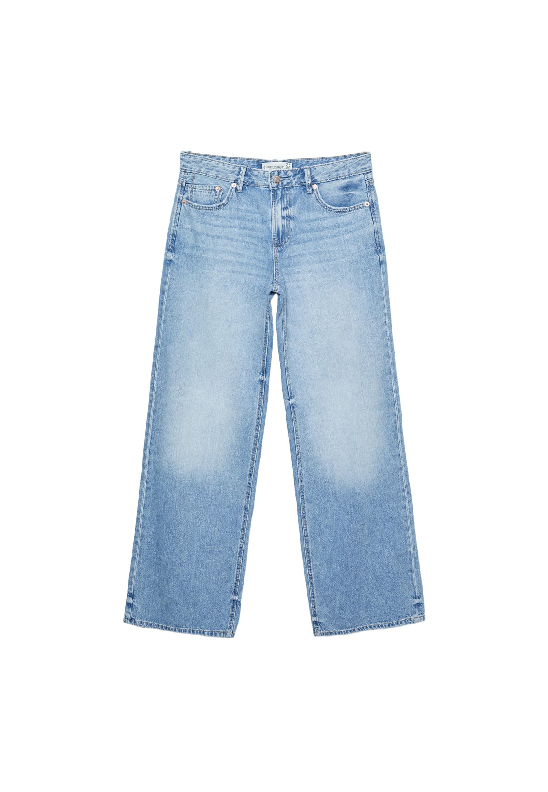 D91 Low wide-leg jeans — MEDIUM LIGHT BLUE DENIM