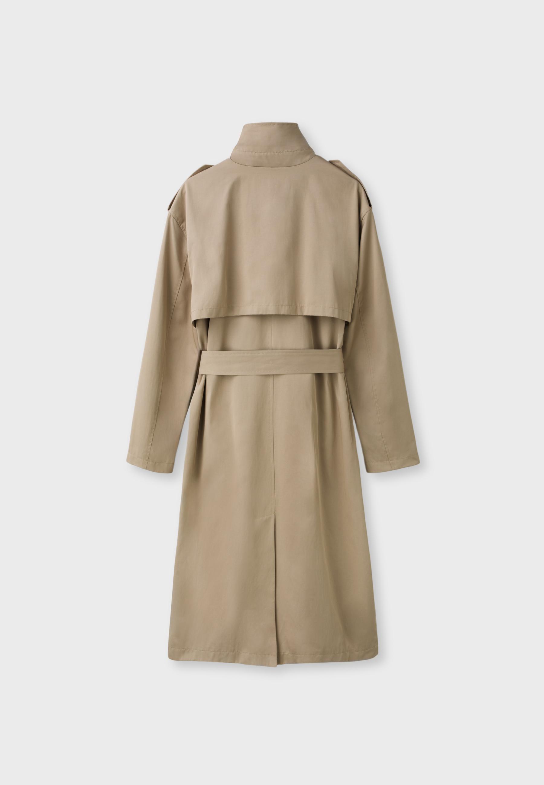 Long basic trench coat — Beige