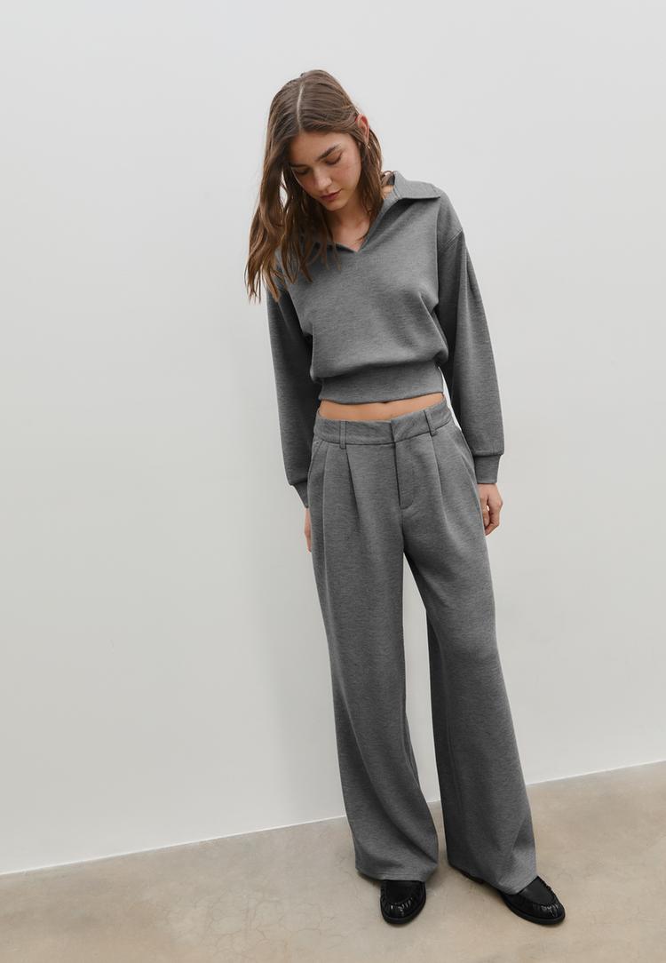 Stradivarius Soft-touch Sweatshirt Dark grey XS (STRADIVARIUS) Stradivarius Soft-touch Sweatshirt Dark grey XS (STRADIVARIUS)