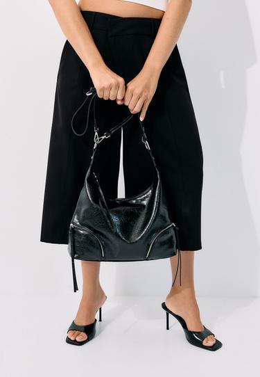 Shoulder bag with zips — Black 4