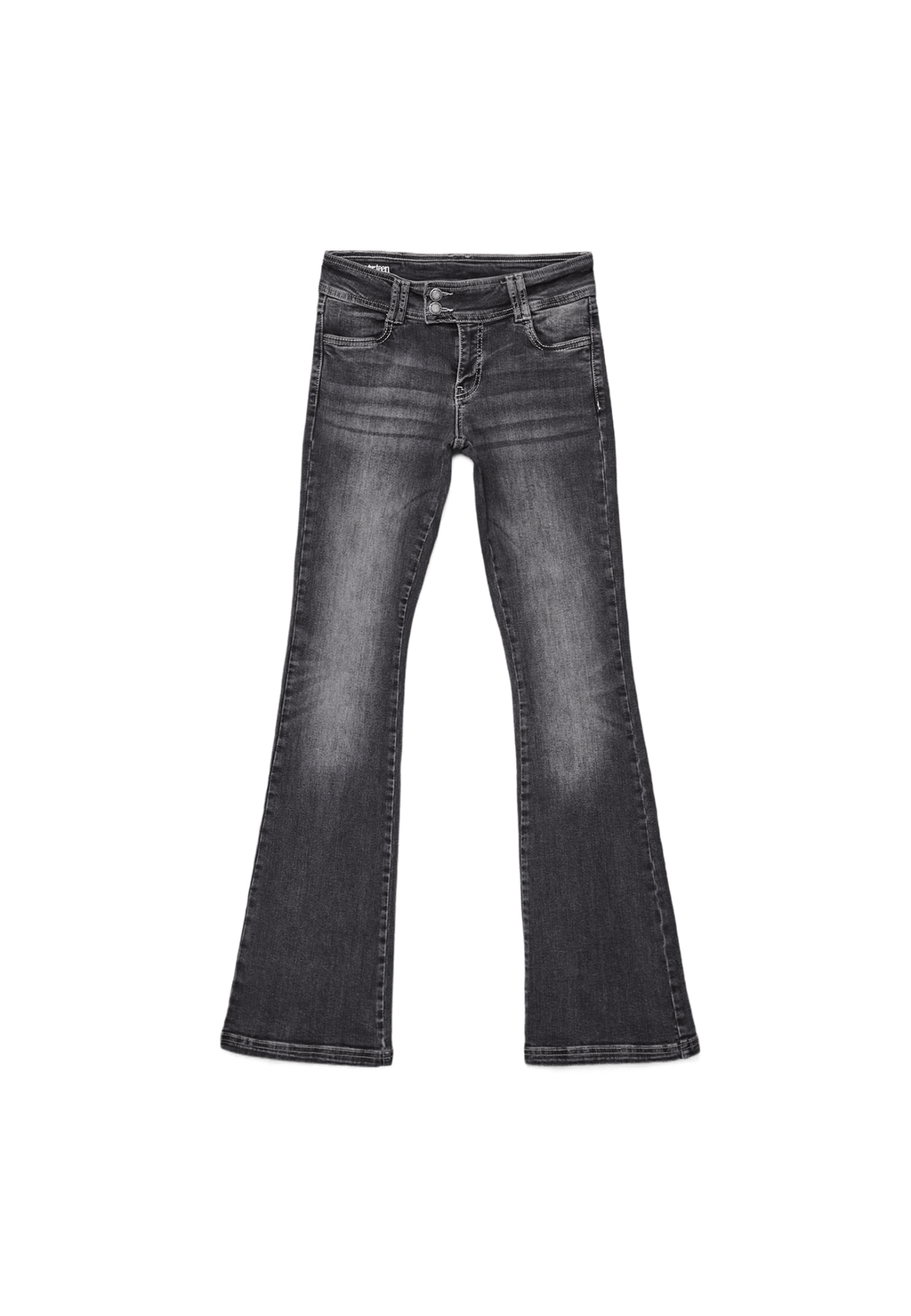 Low-rise bootcut jeans with studs