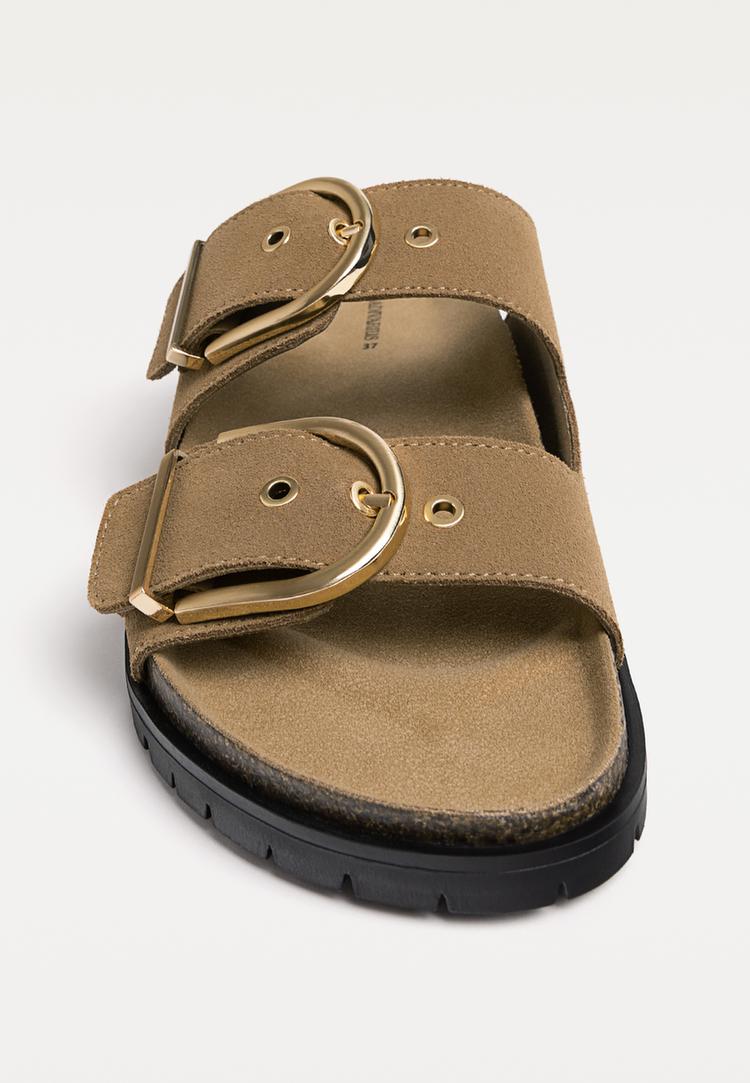 sandalias piel hebillas